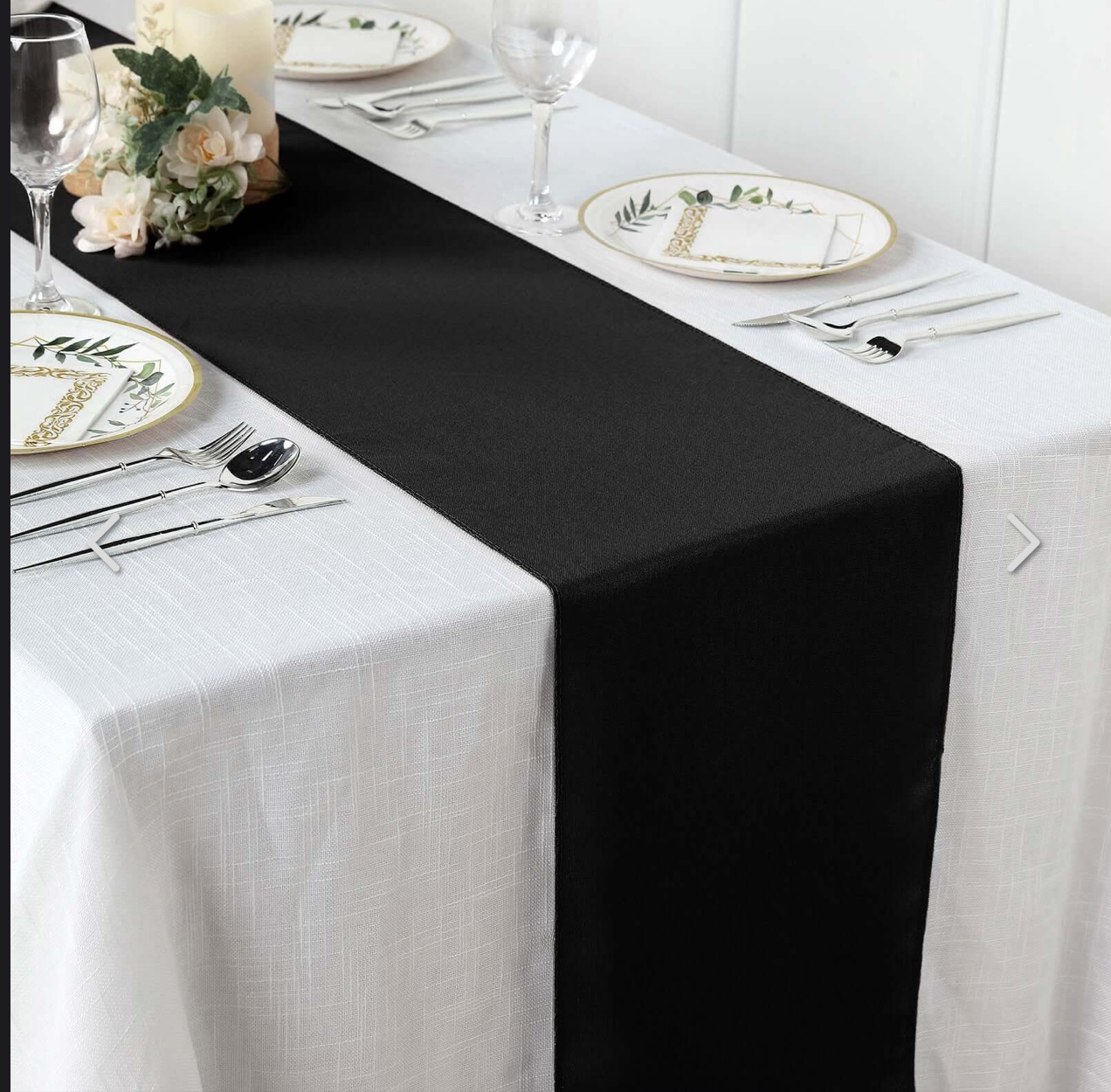 Black Table Runner