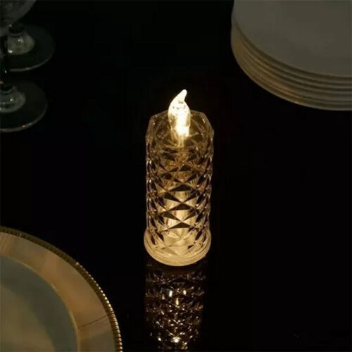 6’ LED Pillar Candle Lamps Flameless Diamond Pattern 