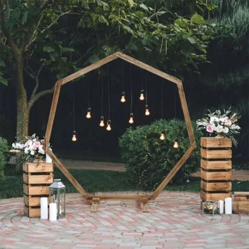 7ft Rustic Wooden Heptagonal Arch